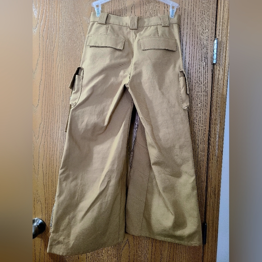 Dion Lee Dynasty Cotton Twill Tan Wide Leg Y2k Utility Military Cargo Pants - Picture 7 of 8
